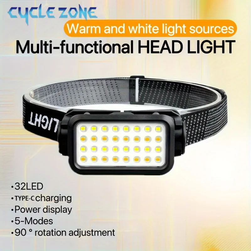 Outdoor Hunting Supplies Inc - Lampu Kepala Isi Ulang dengan 32