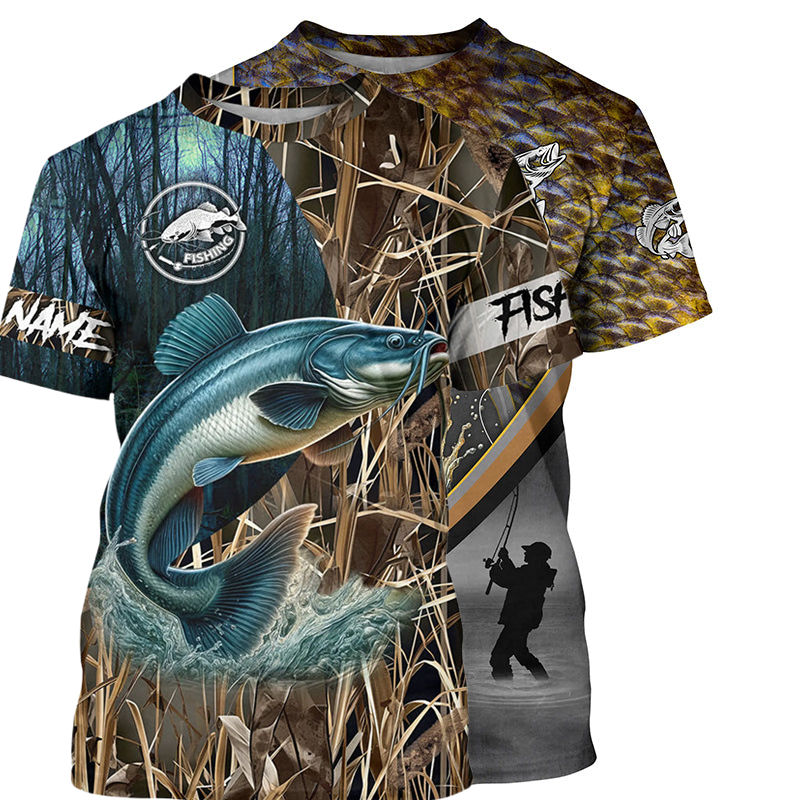 Outdoor Hunting Names - Kaos 3D Print Motif Camo Pancing