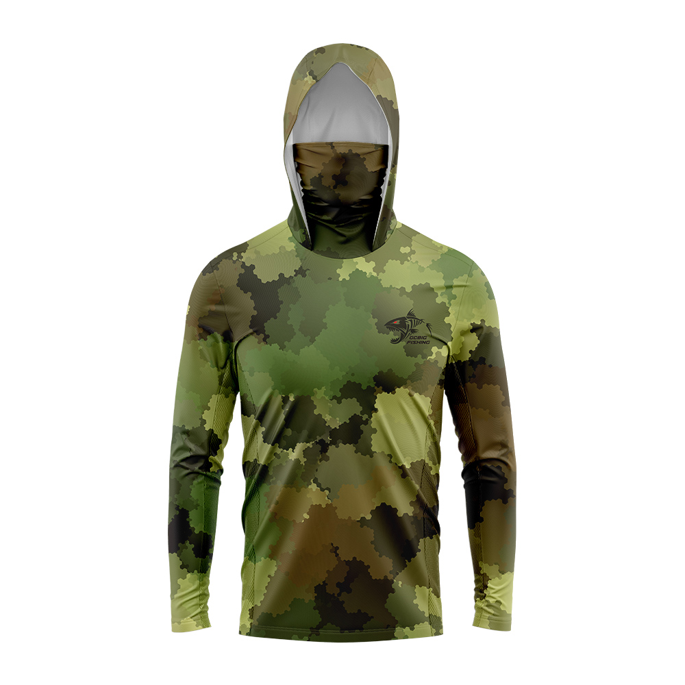 Hunting Outdoor Apparel - Kaos Hoodie Pancing Pria Lengan Panjang