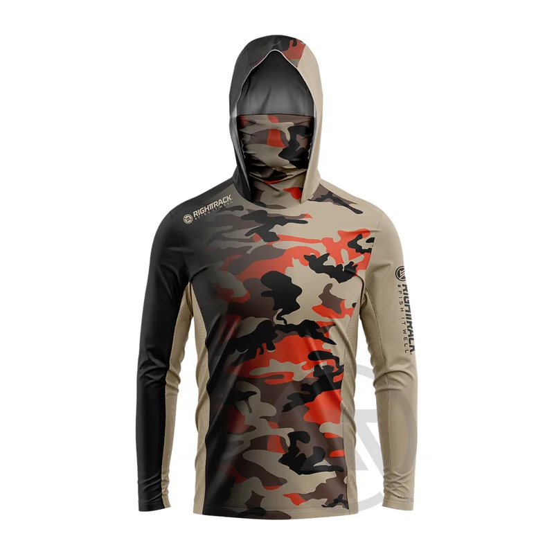 Hunting Outdoor Apparel - RIGHTTRACK Mask Hoodies Pakaian Memancing UPF50
