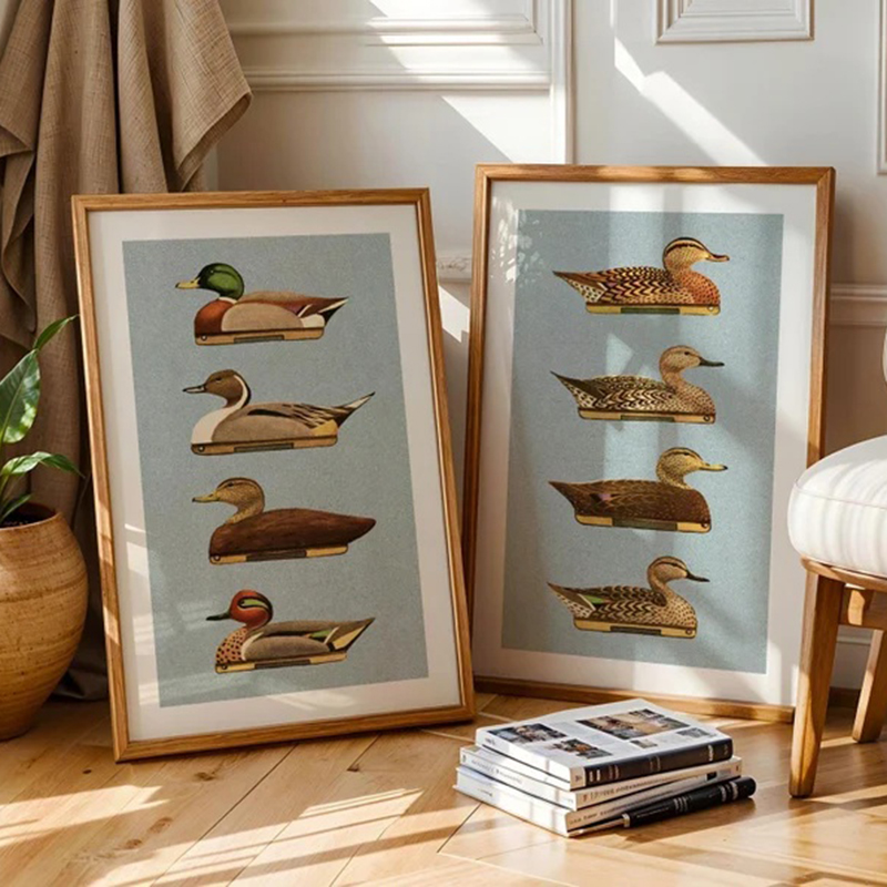 Outdoor Hunting Paintings - Poster Seni Bebek Retro untuk Luar