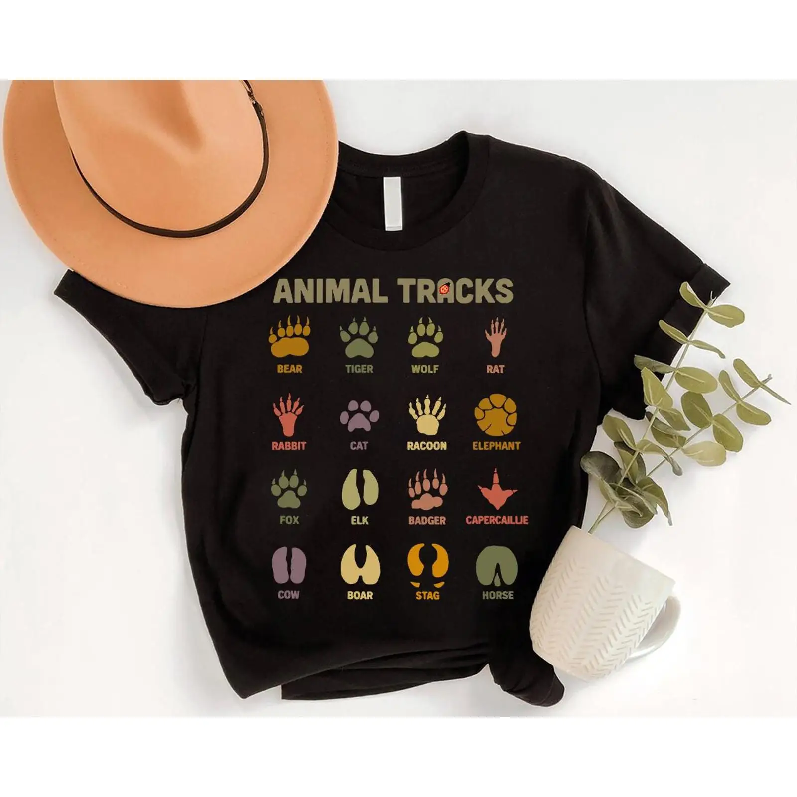 Outdoor Hunting Guide - Kaos Panduan Jejak Hewan, Jejak Kaki