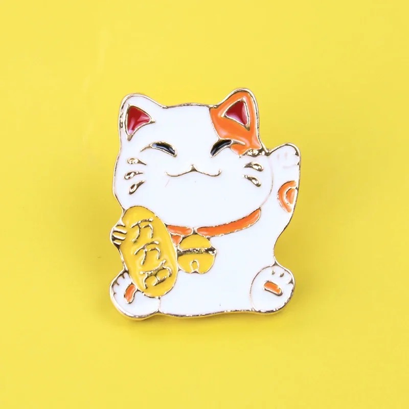 Hunting Outdoor Apparel - Bros Logam Kucing Keberuntungan, Pin Maskot
