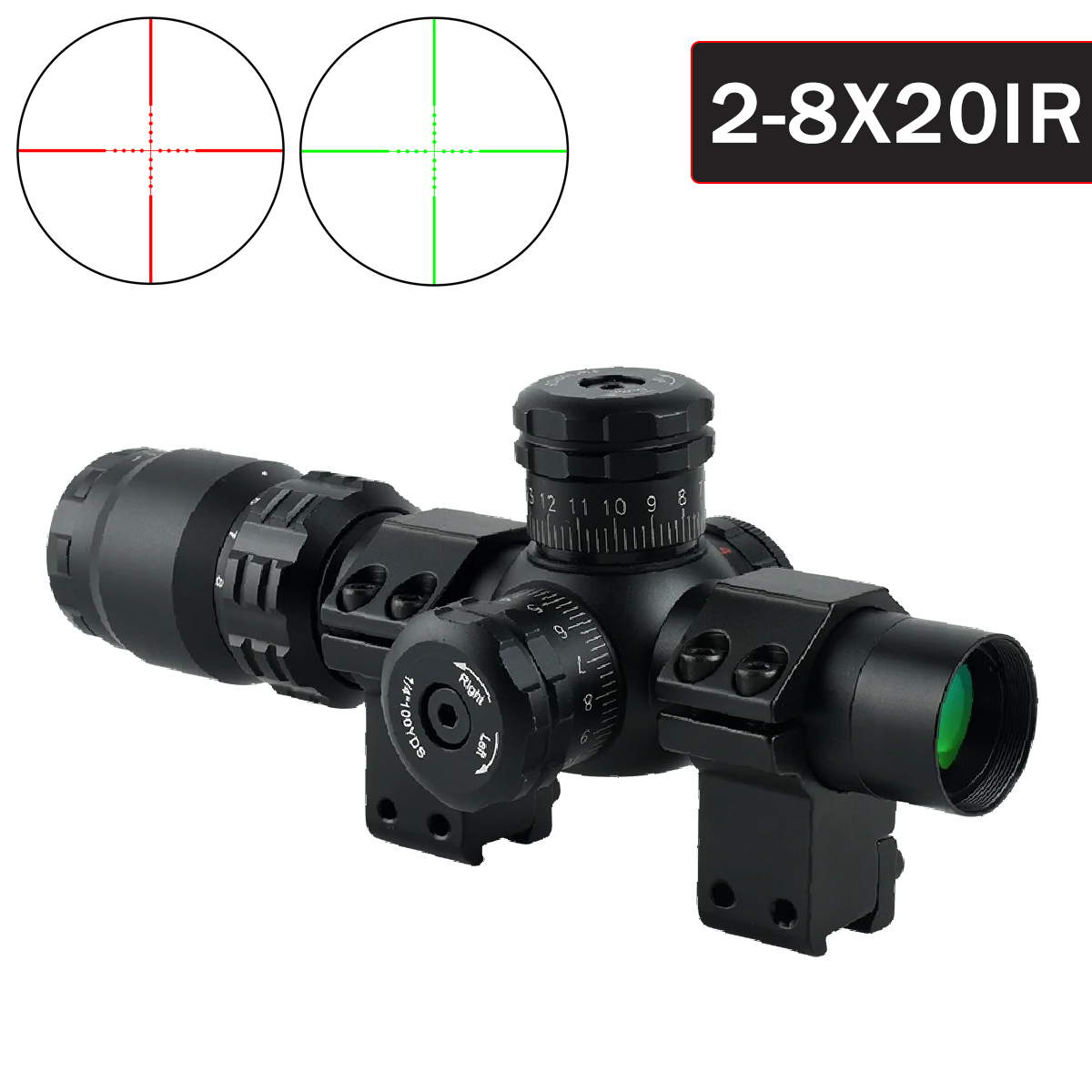 Crossbow Scope Sight - 2-8x20IR Berburu Senapan Outdoor Menembak Lingkup