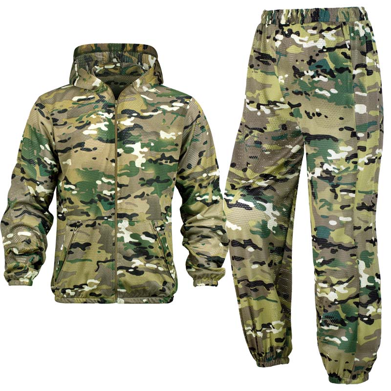 Hunting Outdoor Apparel - Setelan Kamuflase Jaring Dingin Musim Panas