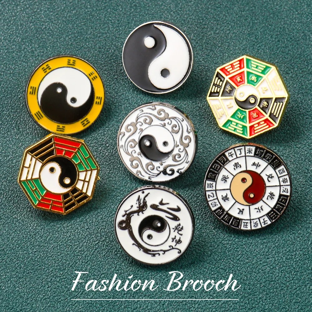 Hunting Outdoor Apparel - Bros Logam Simbol Yin Yang, Pin