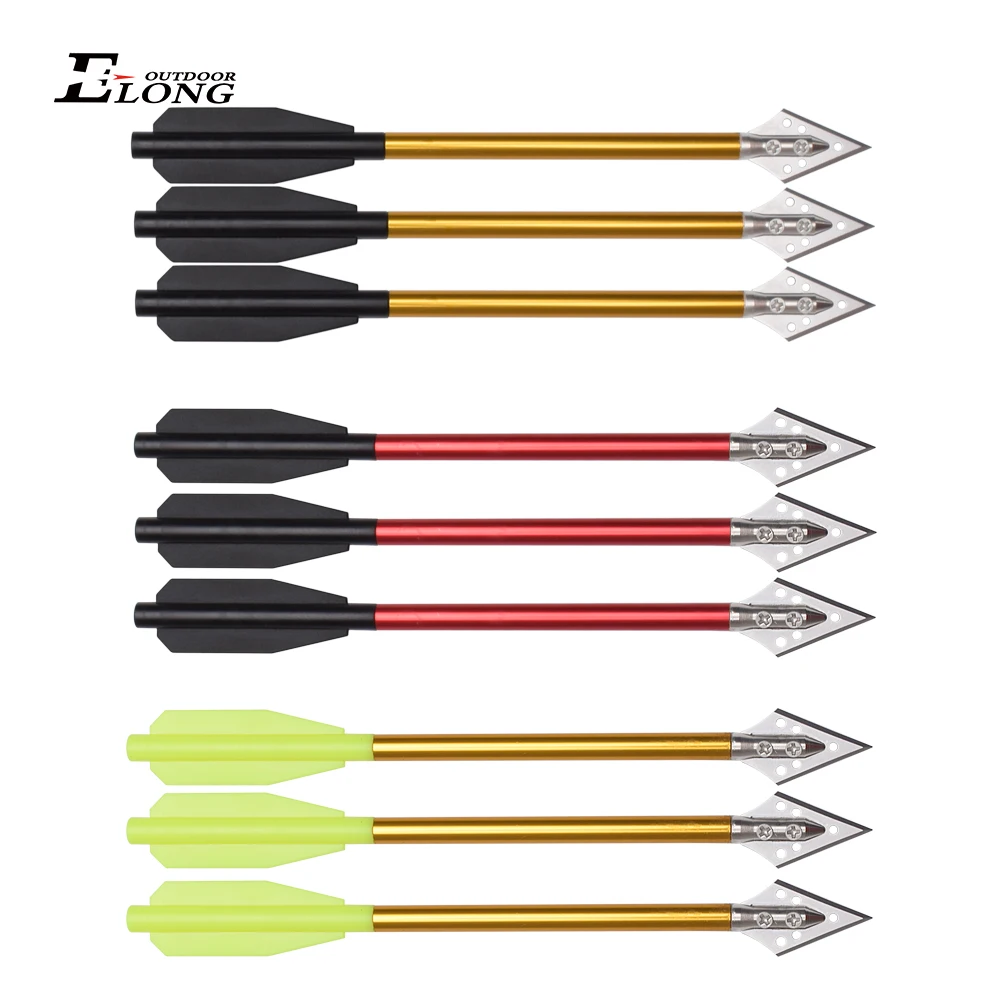 Crossbow Bolt Broadhead - 3 Buah Baut Panah Aluminium Panah
