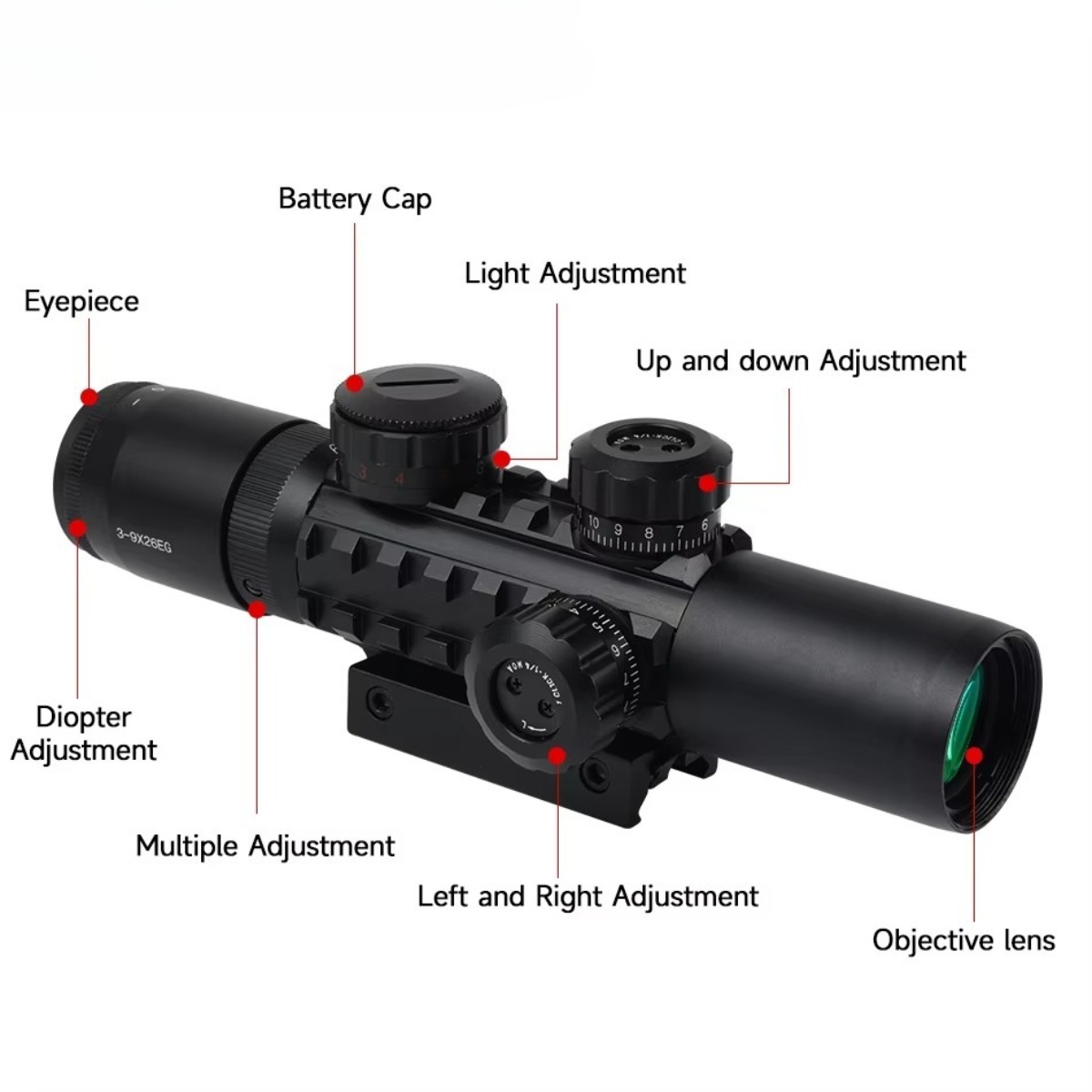 Set Teropong Taktis Berburu 3- - Crossbow Scope Sight ulasan dan harga