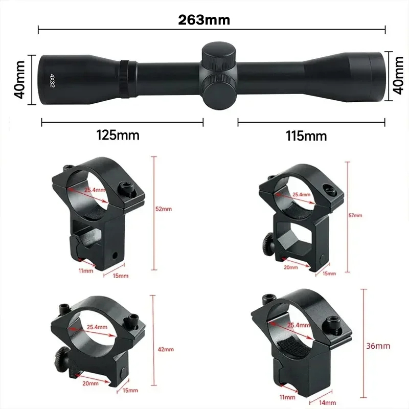 4x32 1.5-5x32IR 2-6X32AOE Tero - Crossbow Scope Sight ulasan dan harga