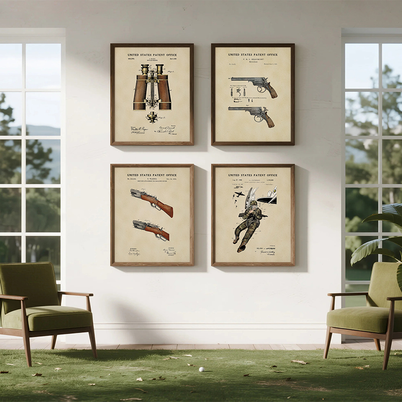Cetakan Seni Paten Peralatan B - Outdoor Hunting Paintings ulasan dan harga