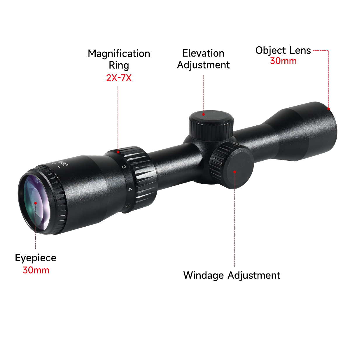 Teropong Taktis Berburu 2-7x32 - Crossbow Scope Sight ulasan dan harga