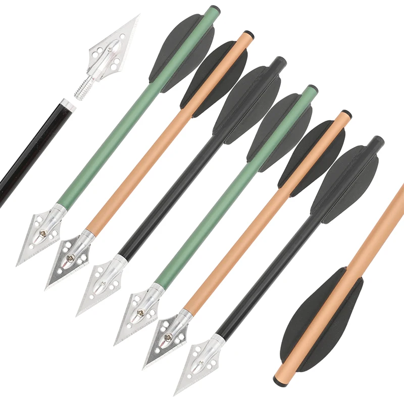6pcs panah Aluminium 6.3 inci  - Crossbow Bolt Broadhead ulasan dan harga
