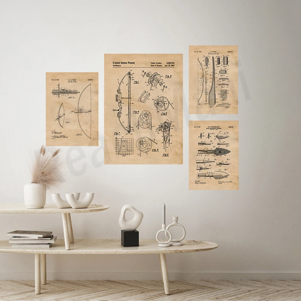 Cetakan paten pita dan panah a - Outdoor Hunting Paintings ulasan dan harga