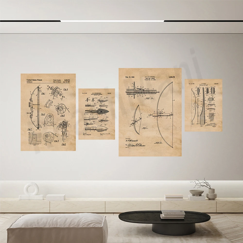 Cetakan paten pita dan panah a - Outdoor Hunting Paintings ulasan dan harga