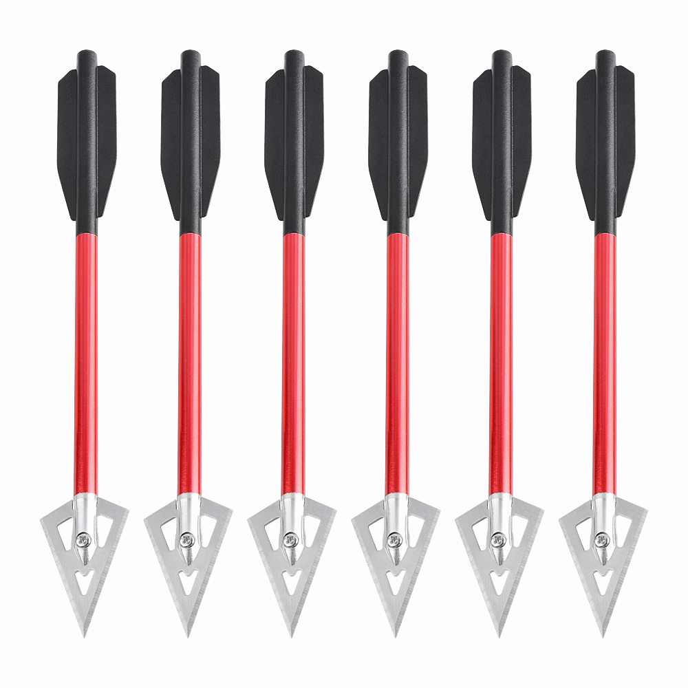 6/12pcs Panah Pendek Aluminium - Crossbow Bolt Broadhead ulasan dan harga
