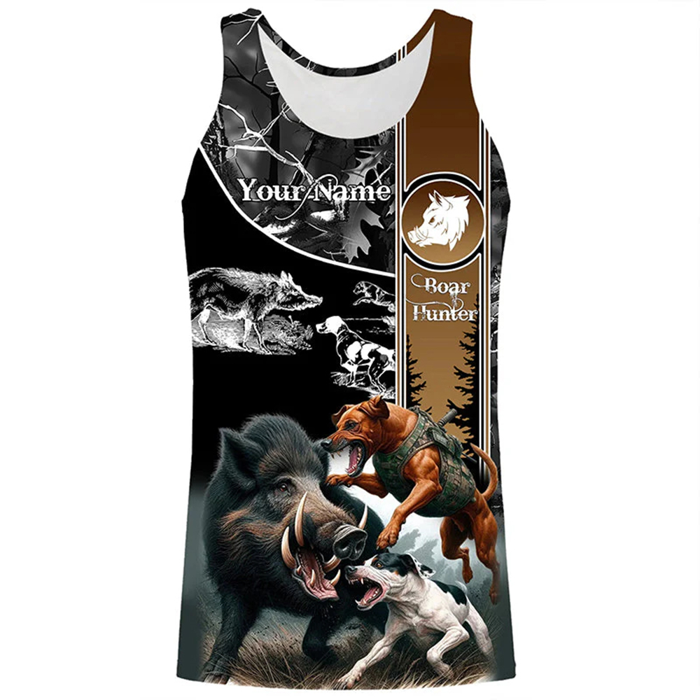 Kaos Tank Top 3D Print Tanpa L - Outdoor Hunting Names ulasan dan harga