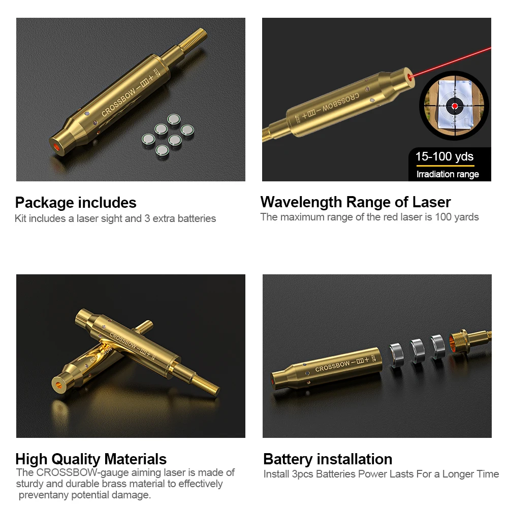 CROSSBOW Red Laser Boresighter - Crossbow Scope Sight ulasan dan harga