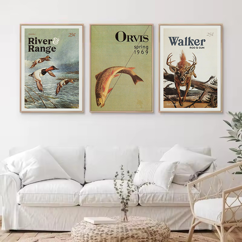 Retro Satwa Liar Luar Ruangan  - Outdoor Hunting Paintings ulasan dan harga