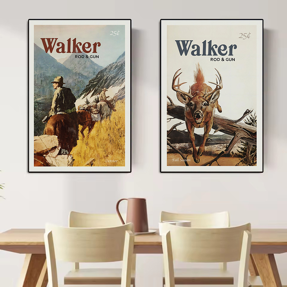 Retro Satwa Liar Luar Ruangan  - Outdoor Hunting Paintings ulasan dan harga