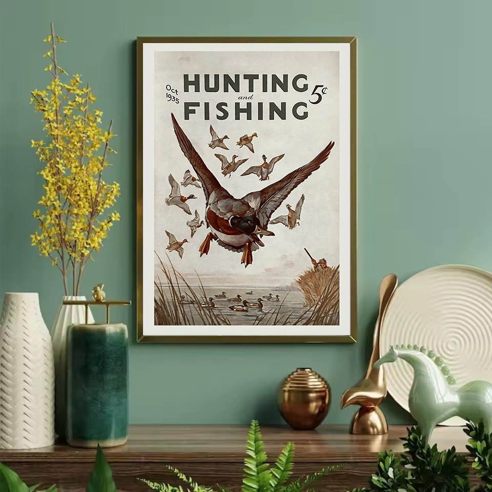 Retro Satwa Liar Luar Ruangan  - Outdoor Hunting Paintings ulasan dan harga