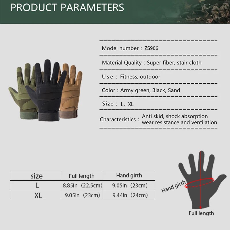 Sarung tangan taktis luar ruan - Outdoor Hunting Names ulasan dan harga