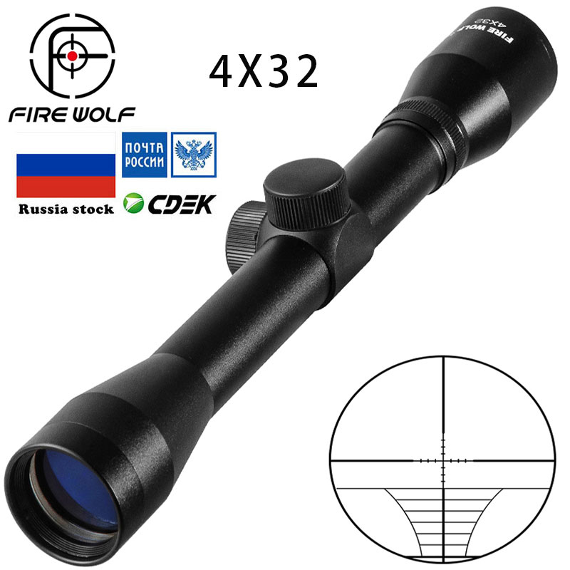 FIRE WOLF 4X32 Teropong Senapa - Crossbow Scope Sight ulasan dan harga
