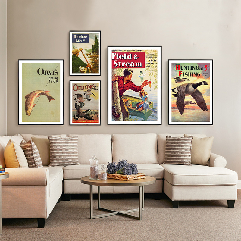 Poster memancing warna-warni a - Outdoor Hunting Paintings ulasan dan harga