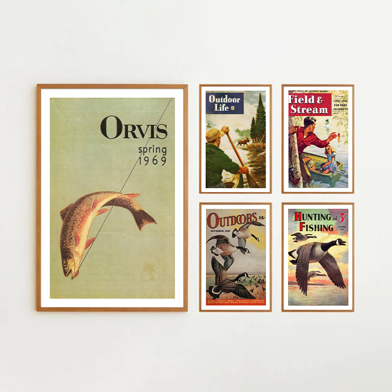Poster memancing warna-warni a - Outdoor Hunting Paintings ulasan dan harga