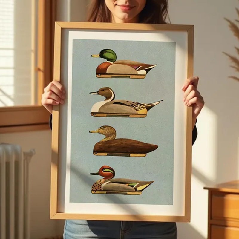 Poster Umpan Bebek Seni Luar R - Outdoor Hunting Paintings ulasan dan harga