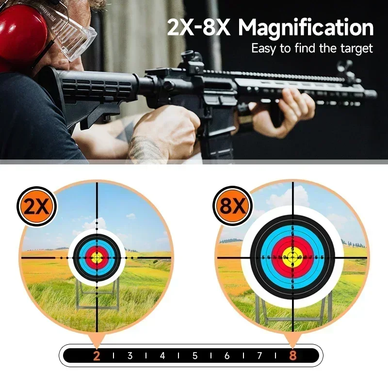 2-8x20IR Berburu Senapan Outdo - Crossbow Scope Sight ulasan dan harga
