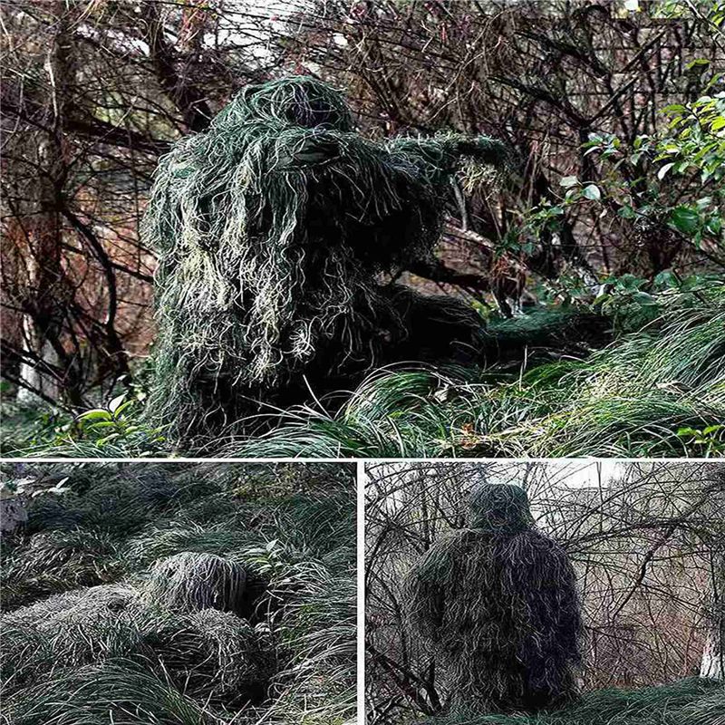 AEF6-2X 5 In 1 Ghillie Suit, P - Hunting Outdoor Apparel ulasan dan harga