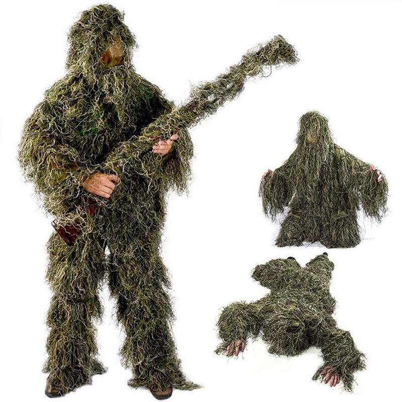 AEF6-2X 5 In 1 Ghillie Suit, P - Hunting Outdoor Apparel ulasan dan harga