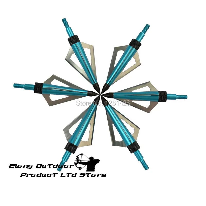 12 Buah Biru 125 Butir Broadhe - Crossbow Bolt Broadhead ulasan dan harga